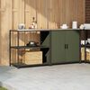 vidaXL Kitchen Storage Set 2 pcs Olive Green Cold-rolled Steel