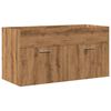vidaXL Bathroom Sink Cabinet with Built-in Basin Artisan Oak