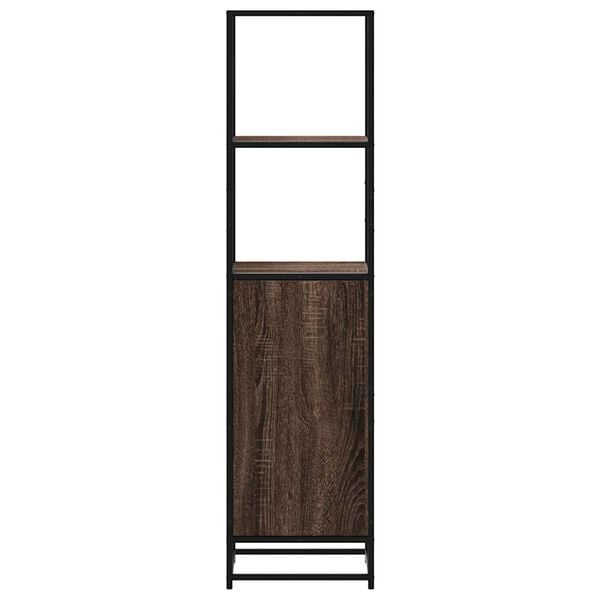 vidaXL Highboard Brown Oak 35.5x35x139 cm Engineered Wood and Metal