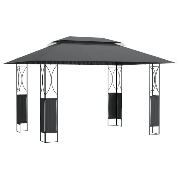 vidaXL Gazebo with Roof Anthracite 400x300x270 cm Steel