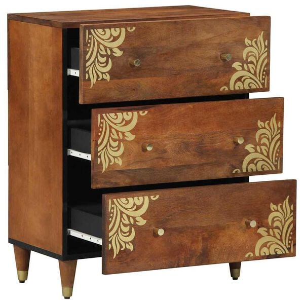 vidaXL Sideboard Brown 60 x 33 x 75 cm Solid Mango Wood