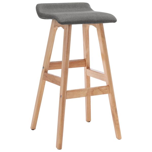 vidaXL Bar Stools 2 pcs Dark Grey Fabric