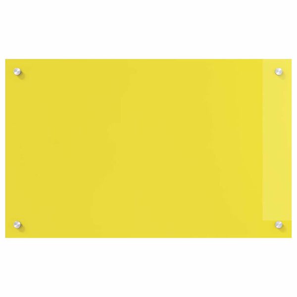 vidaXL Kitchen Backsplash 2 pcs Yellow 80 x 50 cm Tempered Glass