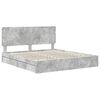vidaXL Storage Bed Concrete Grey 180 x 200 cm Engineered Wood