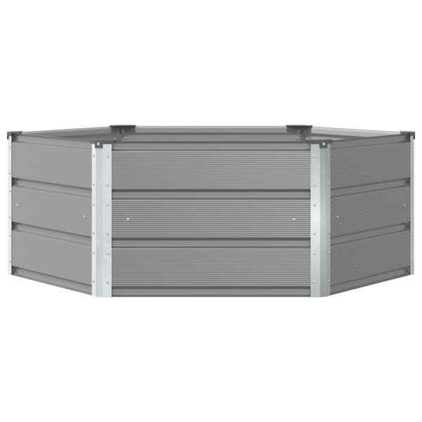 vidaXL Planter Light Grey 129 x 129 x 45 cm Steel