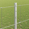vidaXL Fence with Post Silver 1.2 x 50 m Steel