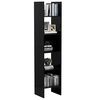 vidaXL Book Cabinet High Gloss Black 40x35x180 cm Engineered Wood
