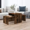 vidaXL Coffee Table Set Smoked Oak 100x48x40 cm Engineered Wood