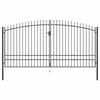 vidaXL Double Door Fence Gate with Spear Top 400x248 cm