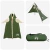 vidaXL 2-in-1 Rain Poncho with Hood Green 262 x 126 x 130 cm