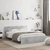 vidaXL Bed Frame with LED without Mattress Concrete Grey 160x200 cm