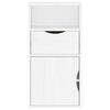 vidaXL Side Cabinet with Drawer ODDA White 40x24x79 cm Solid Wood Pine