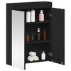 vidaXL Bathroom Mirror Cabinet with Door TULUM Black 60 x 16.5 x 78 cm
