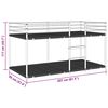 vidaXL Bunk Bed without Mattress Black 90x200 cm Steel