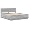 vidaXL Bed Frame Grey Sonoma 180 x 200 cm Engineered Wood