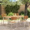 vidaXL Garden Dining Set 5 pcs Brown Solid Acacia Wood