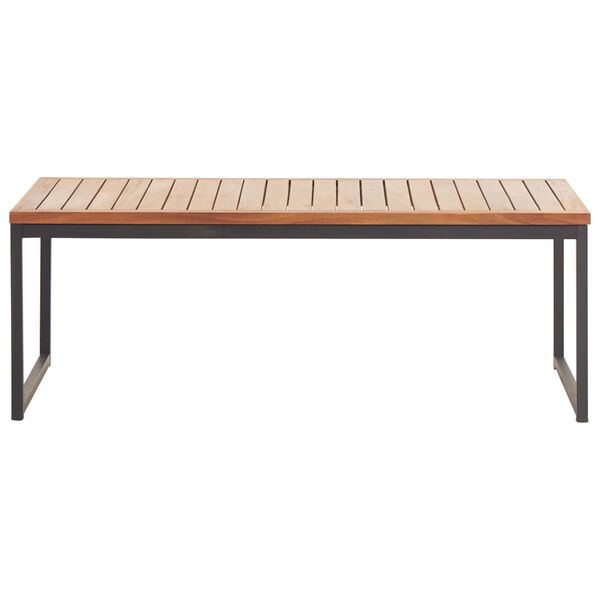 vidaXL Coffee Table 100x60x36cm Solid Acacia Wood and Steel