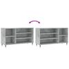 vidaXL Shoe Cabinet Concrete Grey 102x36x60 cm Engineered Wood