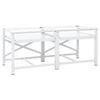 vidaXL Double Washing Machine Pedestal with Pull-Out Shelves White