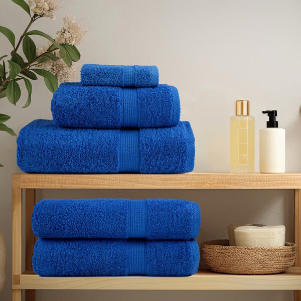 vidaXL Premium Guest Towels "SOLUND" 10 pcs Blue 30x50 cm 600 gsm