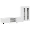 vidaXL TV Cabinet Set with Drawer with Shelf White Engineered Wood