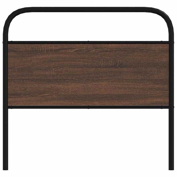 vidaXL Headboard Brown Oak 90 cm Steel and Engineered Wood