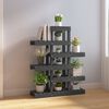 vidaXL Plant Stand Grey 85x25x109.5 cm Solid Wood Pine
