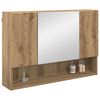 vidaXL Bathroom Mirror Cabinet with Door Artisan oak 80 x 17 x 55 cm