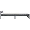 vidaXL Bed Frame without Mattress Dark Grey Solid Pine Wood 100x200 cm