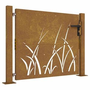 vidaXL Garden Gate 100 x 100 cm Powder-coated steel Black Lockable