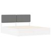 vidaXL Bed Frame with Upholstered Headboard Light Grey 180 x 200 cm