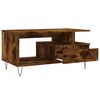 vidaXL Coffee Table Smoked Oak 90x49x45 cm Engineered Wood