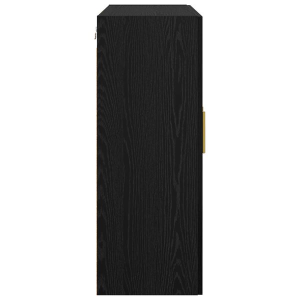 vidaXL Wall-Mounted Cabinet 2 pcs Black Oak 69.5 x 34 x 90 cm