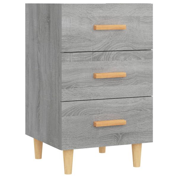 vidaXL Bedside Cabinet Grey Sonoma 40x40x66 cm Engineered Wood