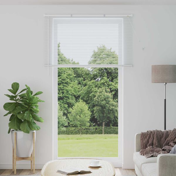 vidaXL Venetian Blind Manual Adjustable White 213 x 130 cm PVC