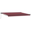 vidaXL Manual Retractable Awning Burgundy 5 x 3.5 m