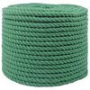 vidaXL Cotton Rope 12 mm 100 m Green 100% Cotton