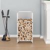 vidaXL Firewood Rack White 40x30x80 cm Cold-rolled steel