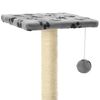 vidaXL Cat Tree with Sisal Scratching Posts 65 cm Grey Paw Print