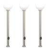 vidaXL Bollard Lights with Outlet 3 pcs 120 cm Stainless Steel IP44