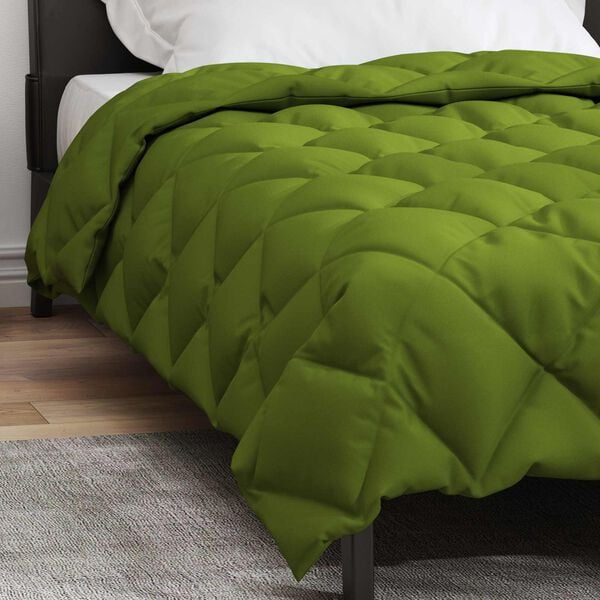 vidaXL Winter Duvet Green 220 x 155 cm Microfiber