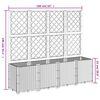 vidaXL Garden Planter with Trellis Black 160x40x140 cm PP