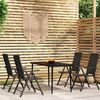 vidaXL 5 Piece Garden Dining Set Black