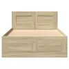 vidaXL Bed Frame with Headboard without Mattress Sonoma Oak 75x190 cm Small Single