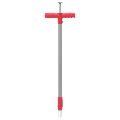 vidaXL Weed Remover Red and Grey 93.5 cm Powder-coated Steel