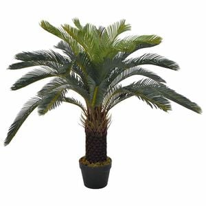vidaXL Artificial Plant | Green and brown | Plastic and wood | 90 cm
