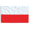 vidaXL Poland Flag and Pole 5.55 m Aluminium