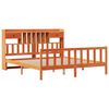 vidaXL Bookcase Bed without Mattress Wax Brown 180x200 cm Super King Solid Wood Pine