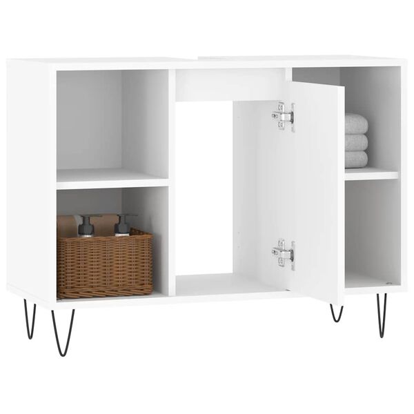 vidaXL Bathroom Cabinet White 80x33x60 cm Engineered Wood