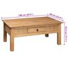 vidaXL Coffee Table 100x60x43.5 cm Solid Pine Wood Panama Range